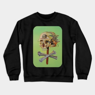 Skull looking like a Rabbit in the Headlights Crewneck Sweatshirt